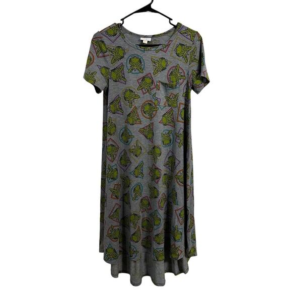 Luluroe Carly Kermit The Frog Size XXS Gray T Shirt Dress - Picture 2 of 5